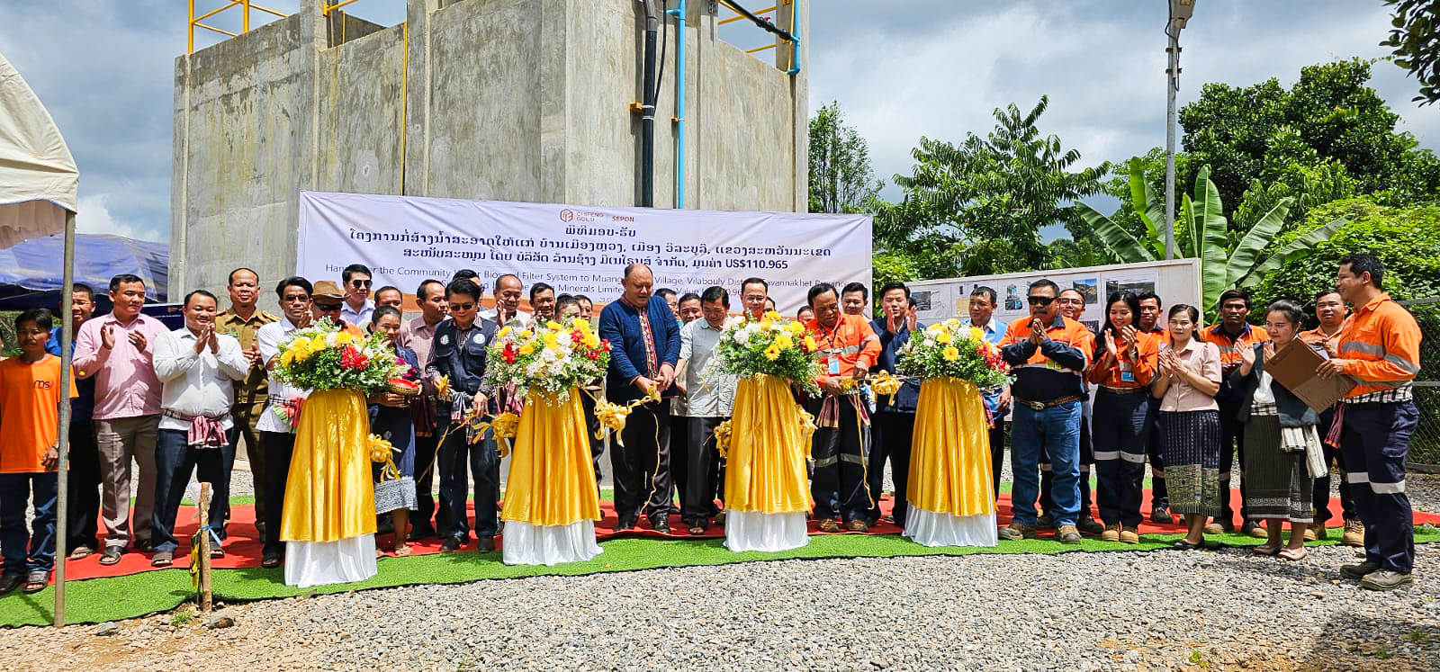 Handing Over the Community Water Biosand Filter System to Muang Luang Village